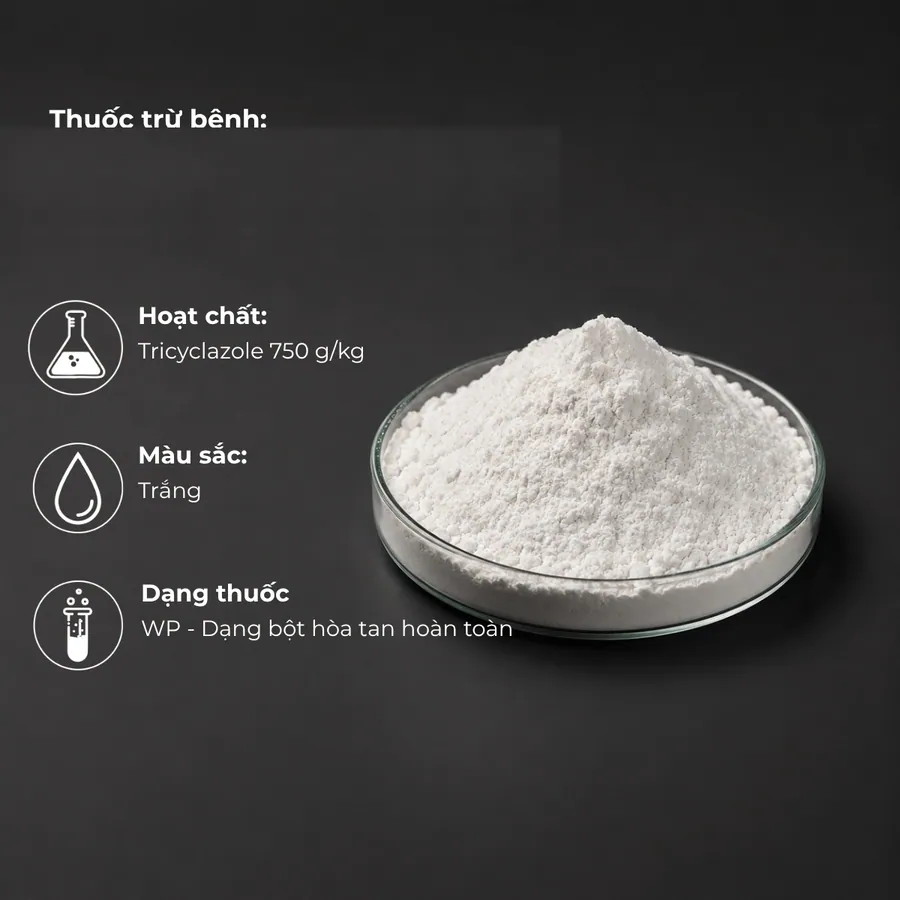 Mẫu Tricyclazole 75% · WP
