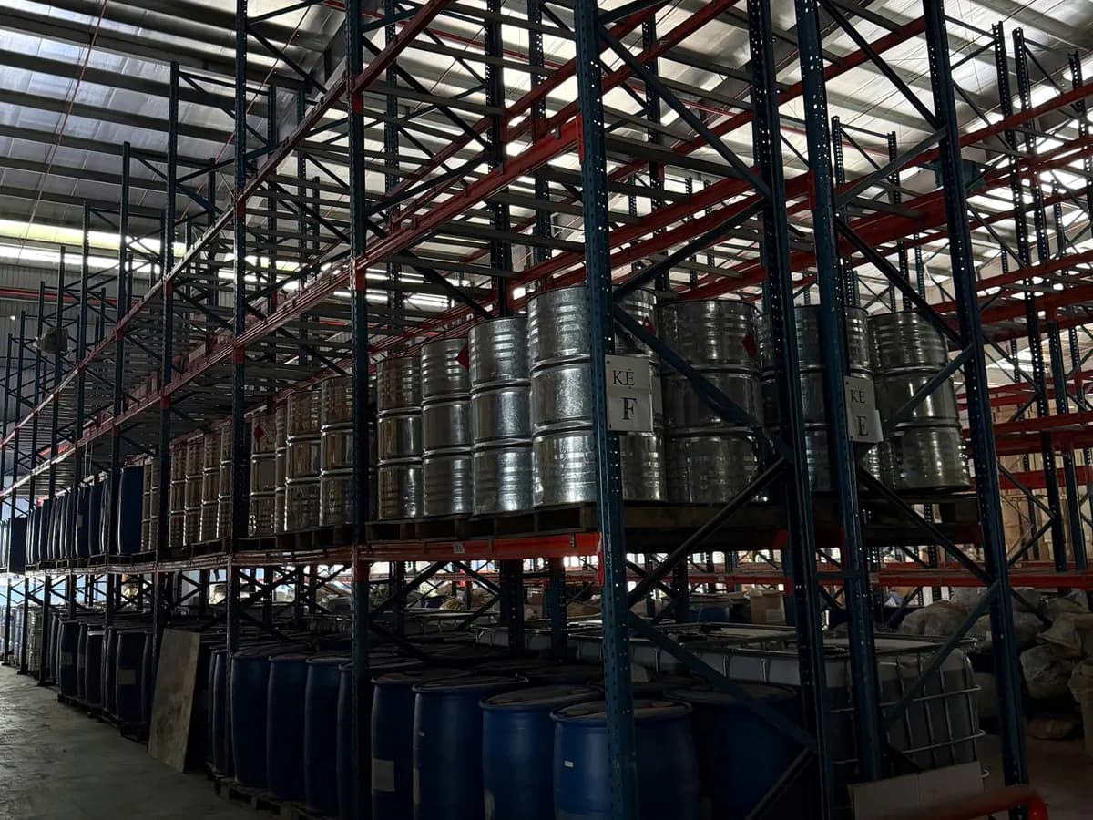 Racked warehouse at the CSA factory