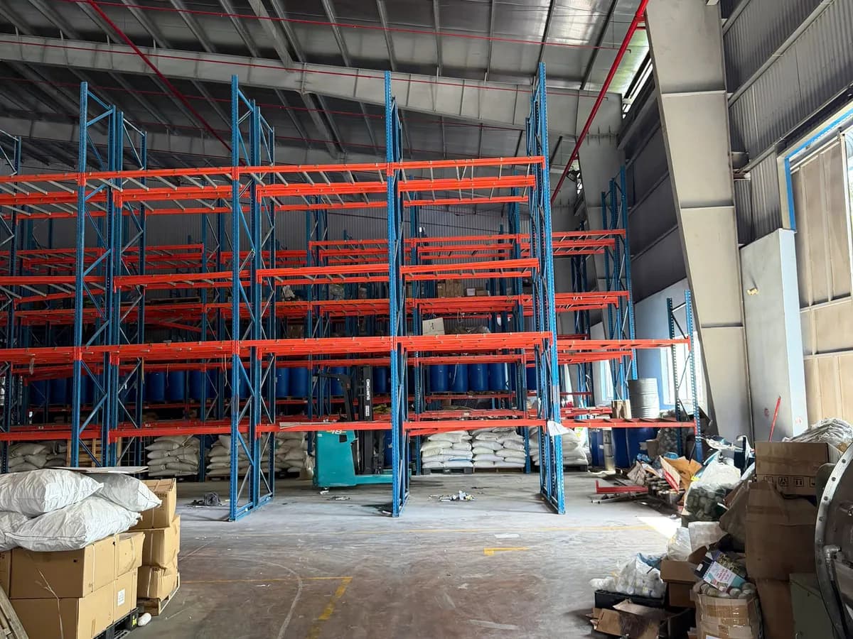 Racked warehouse at the CSA factory