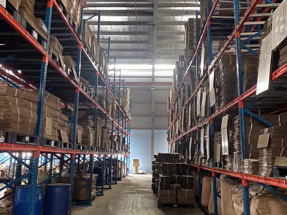 Racked warehouse at the CSA factory