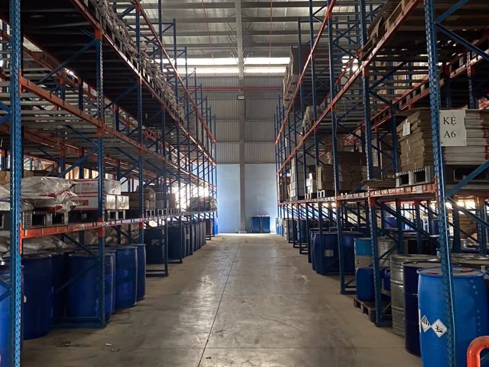 Racked warehouse at the CSA factory