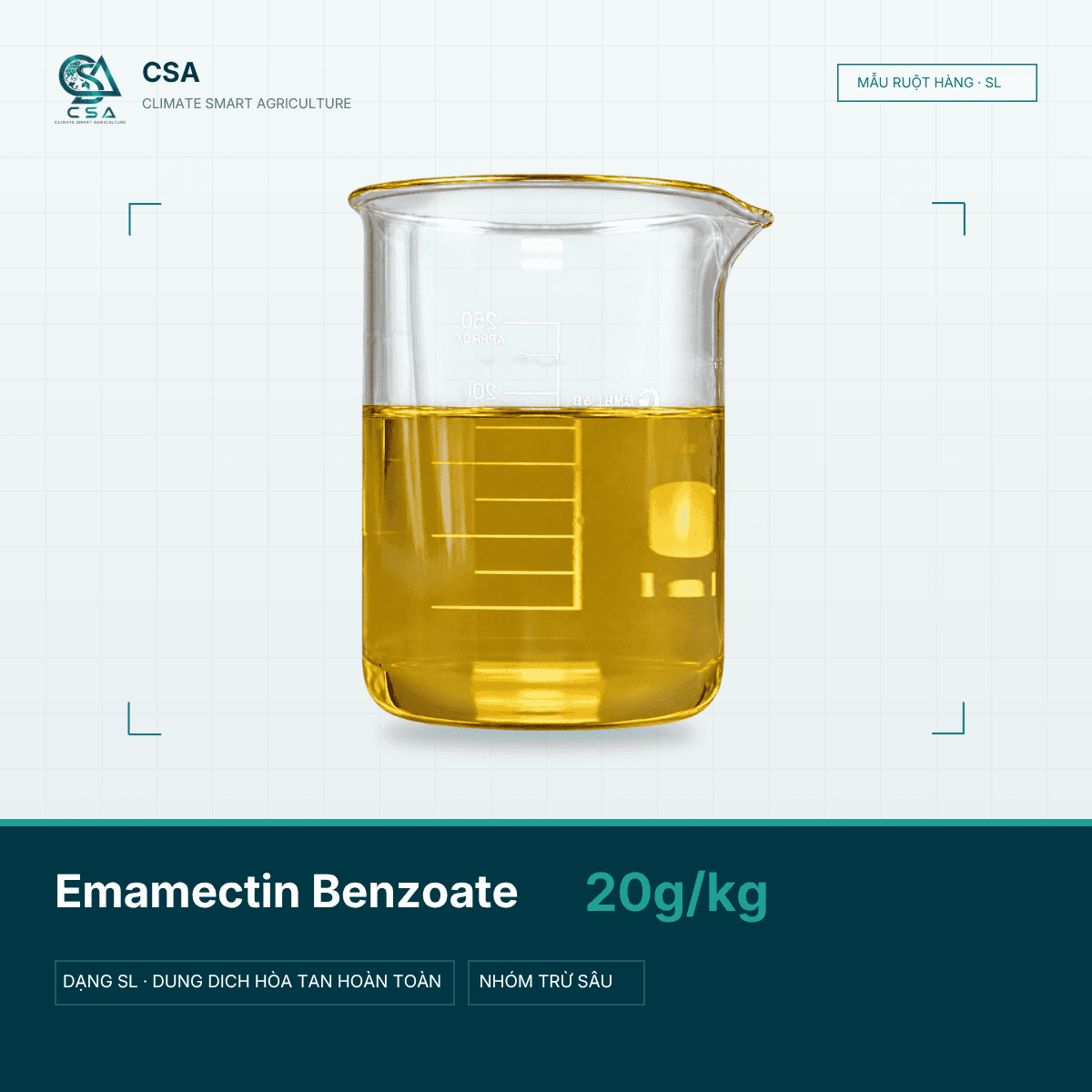 Mẫu Emamectin benzoate 20g/kg · SG